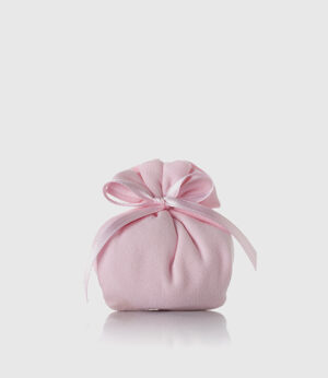 Panciotto in cotone rosa con nastro rosa