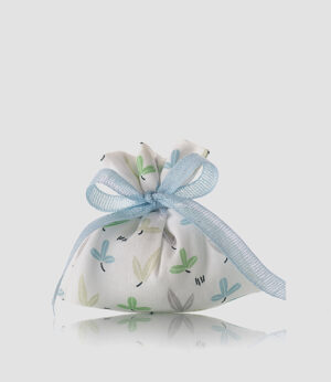 Sacchetto in cotone con foglie