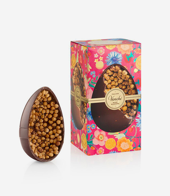 Uovo di pasqua al cioccolato fondente gran nocciolato Piemonte di Venchi