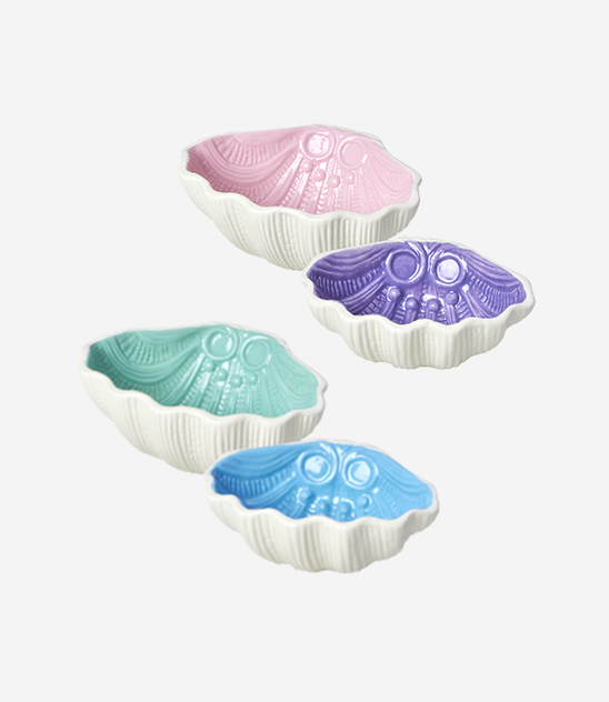 Set ciotole a forma di conchiglia multicolore, Rice