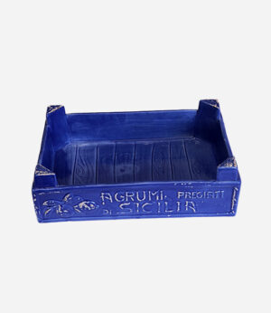 Cassetta frutta blu capri Ceramiche Virginia