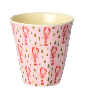 Bicchiere melamina pink lobster Rice