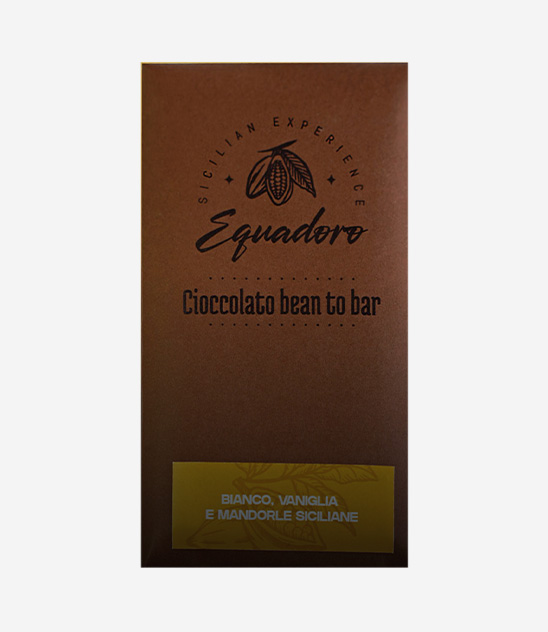 Cioccolato bianco con vaniglia e mandorle siciliane Equadoro