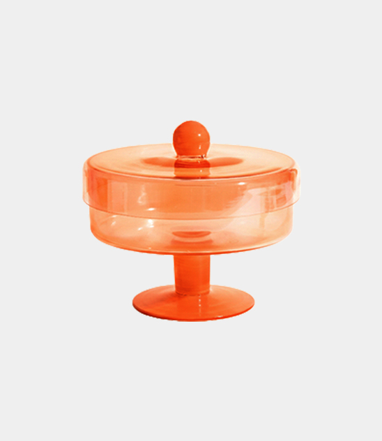 Barattolo in vetro arancione duo &K Amsterdam Gloria Condorelli