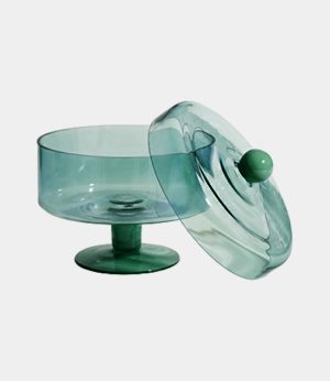 Barattolo in vetro verde duo &K Amsterdam Gloria Condorelli